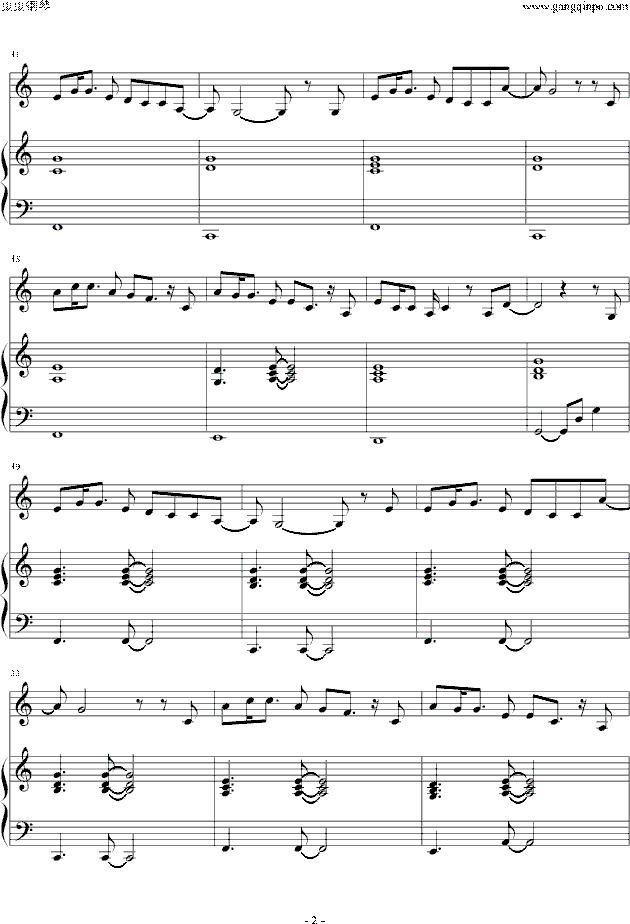 邓紫棋画钢琴简谱弹唱_邓紫棋画钢琴弹唱谱(2)