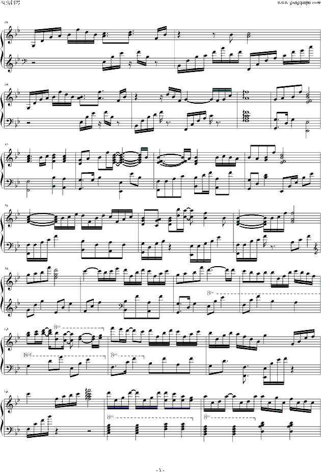大陆的曲谱_钢琴简单曲谱(3)