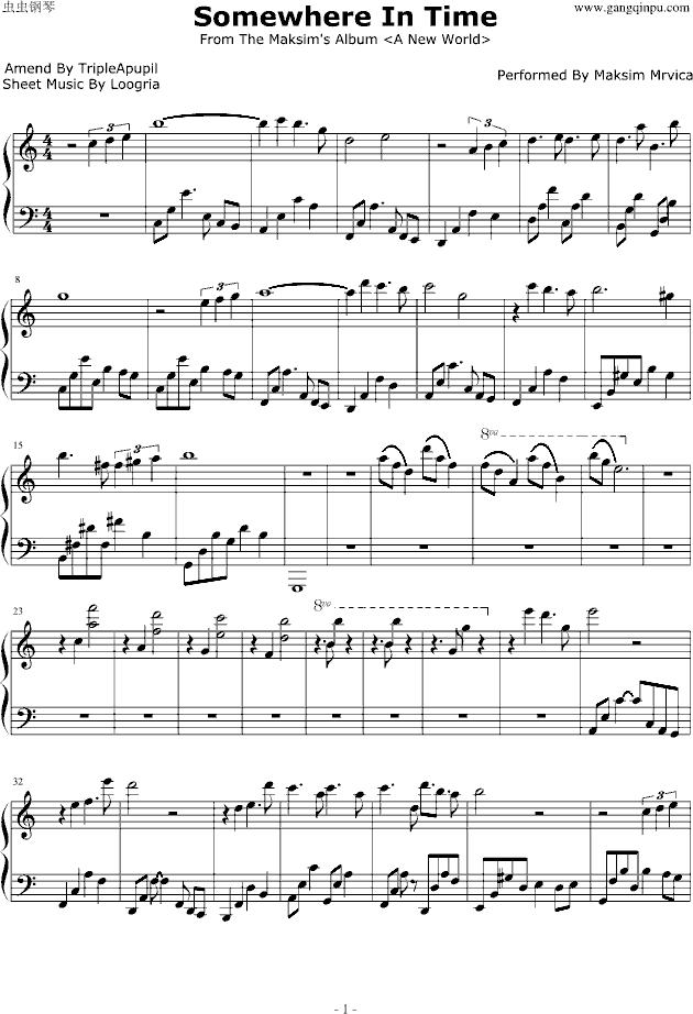 trackintime钢琴曲谱子_初学钢琴曲简单的谱子