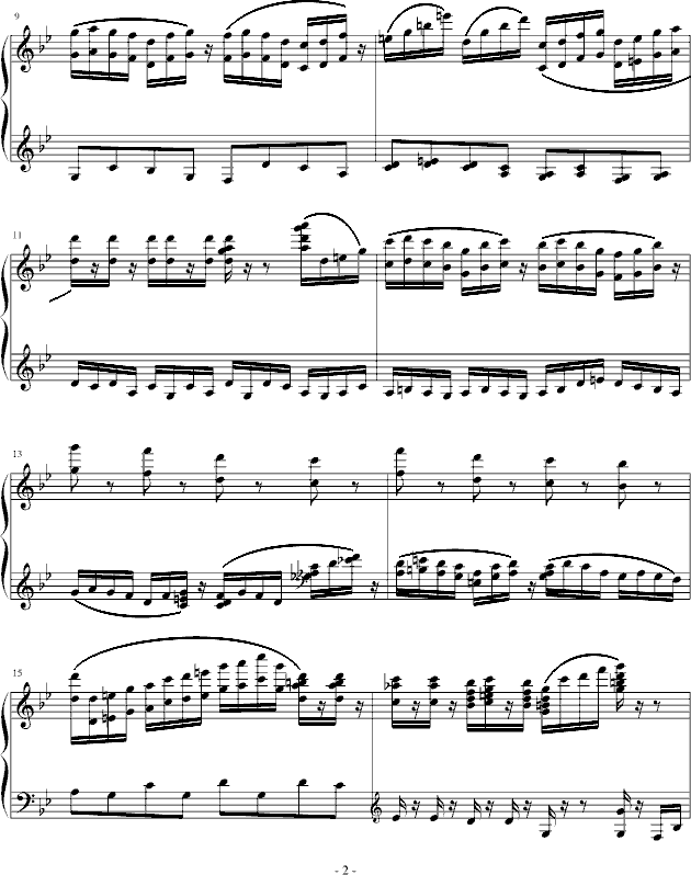 钢琴曲谱追_钢琴简单曲谱(2)