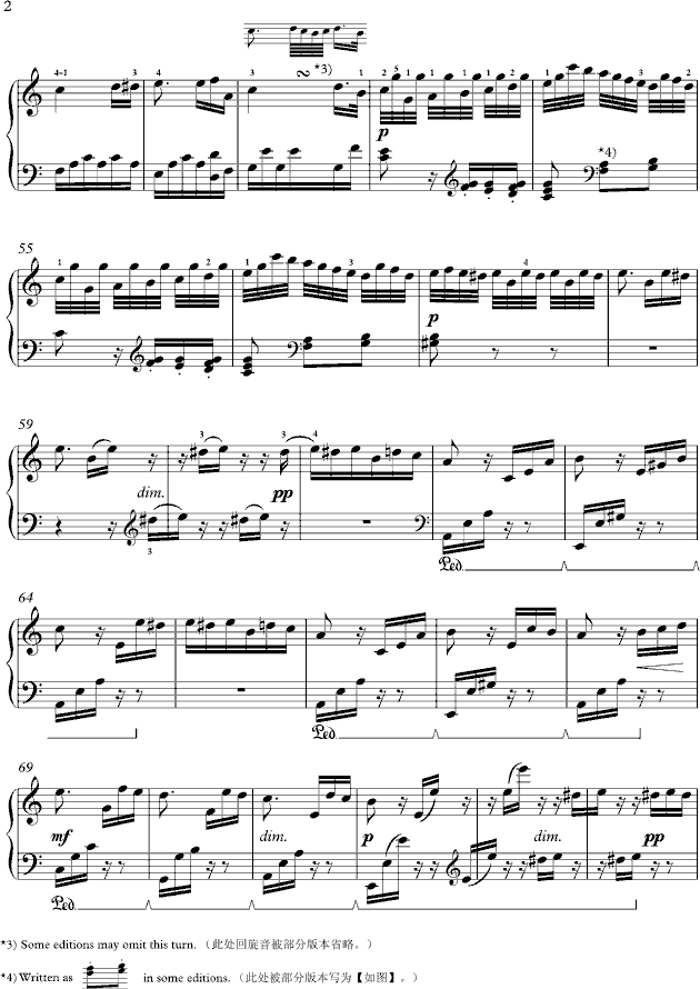 献给爱丽丝 (für elise)-钢琴谱(钢琴曲)-贝多芬图片