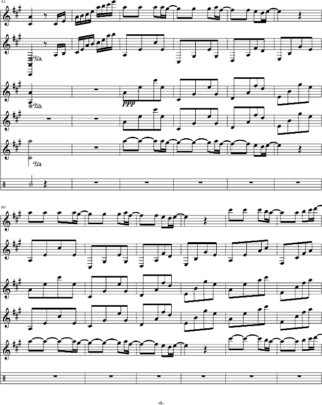 小小夜曲简谱_月半小夜曲简谱