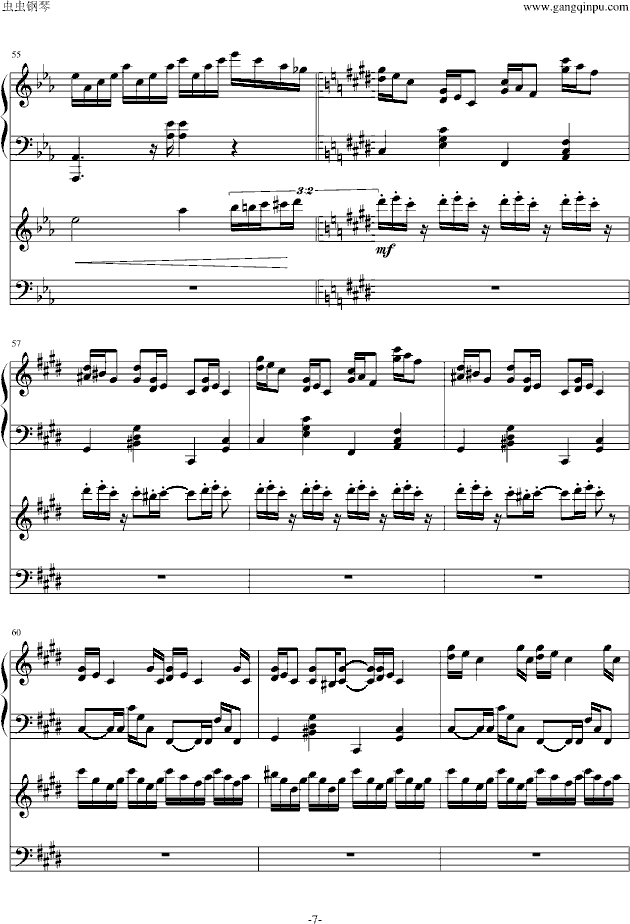 天边电子琴和弦曲谱_电子琴和弦曲谱