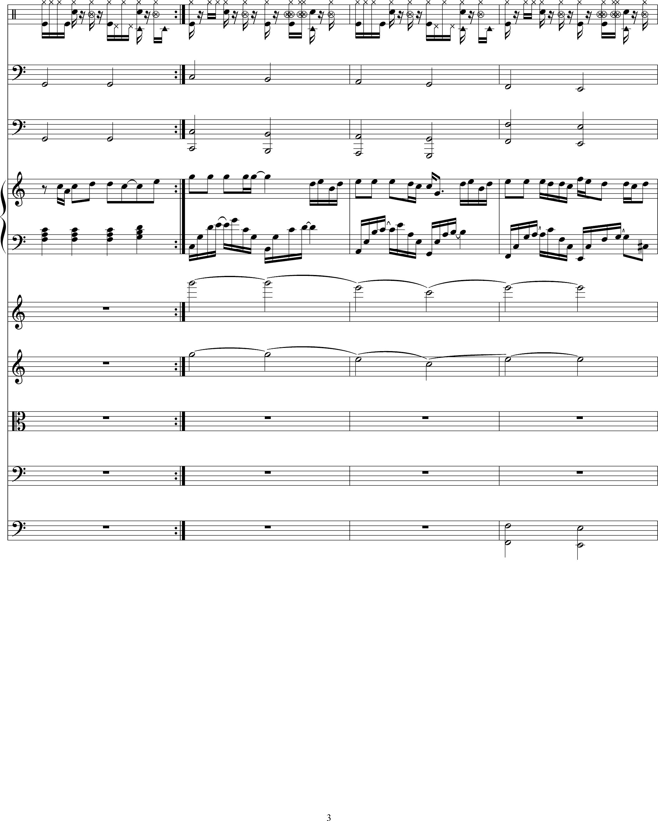钢琴简谱流行歌曲c调(3)