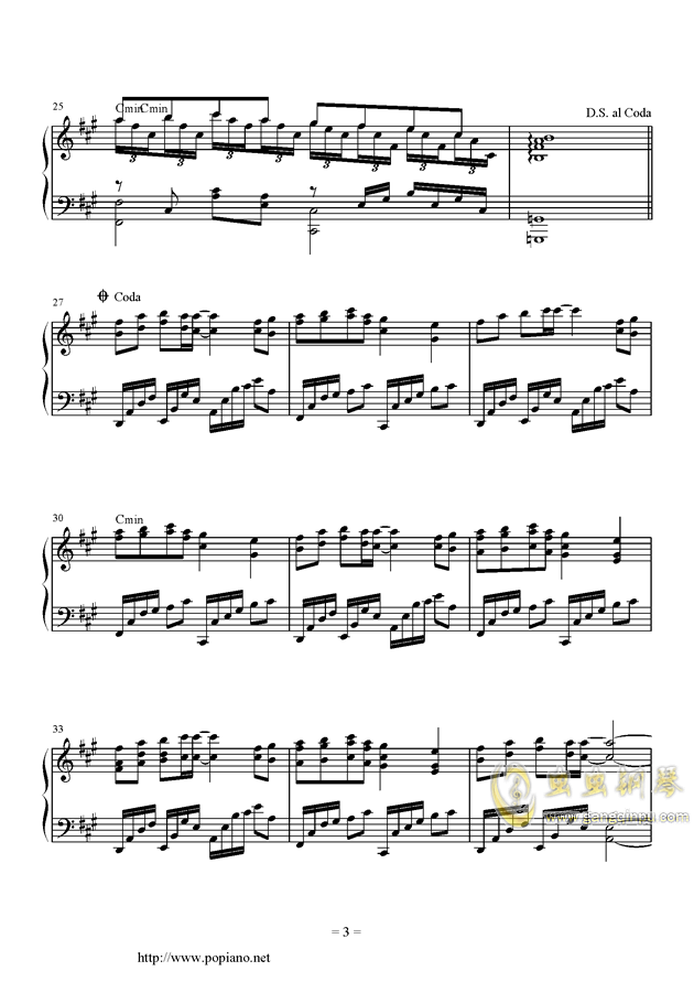 神话琴曲简谱_美丽的神话拇指琴简谱(3)