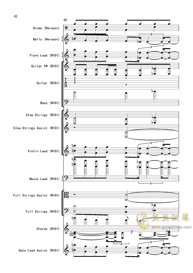 赤伶乐曲谱_天刀乐伶曲谱(3)