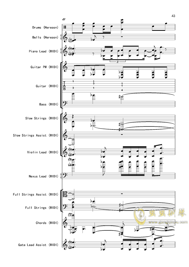 瞳尺八曲谱_钢琴简单曲谱(2)