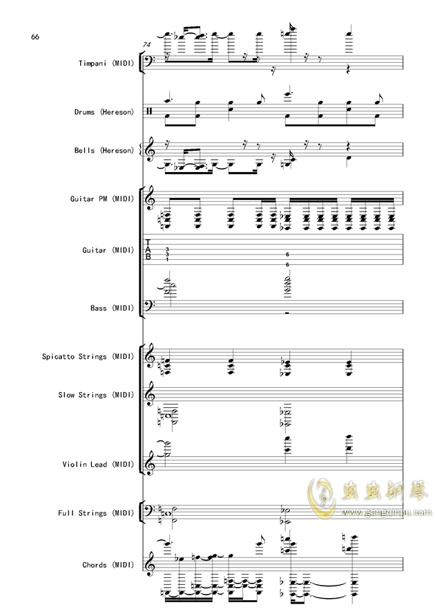 吉他谱 第66页