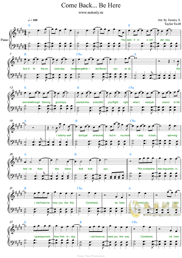 泰勒简谱_泰勒斯威夫特钢琴简谱(2)