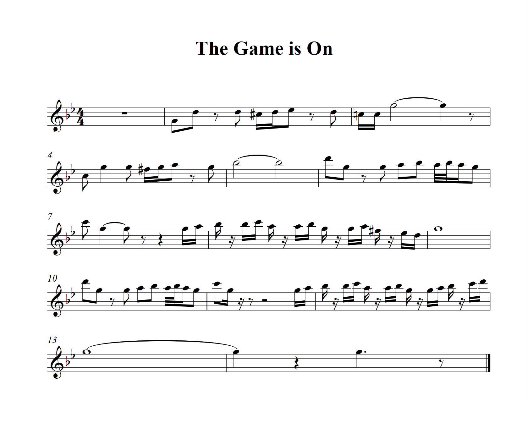 the game is on