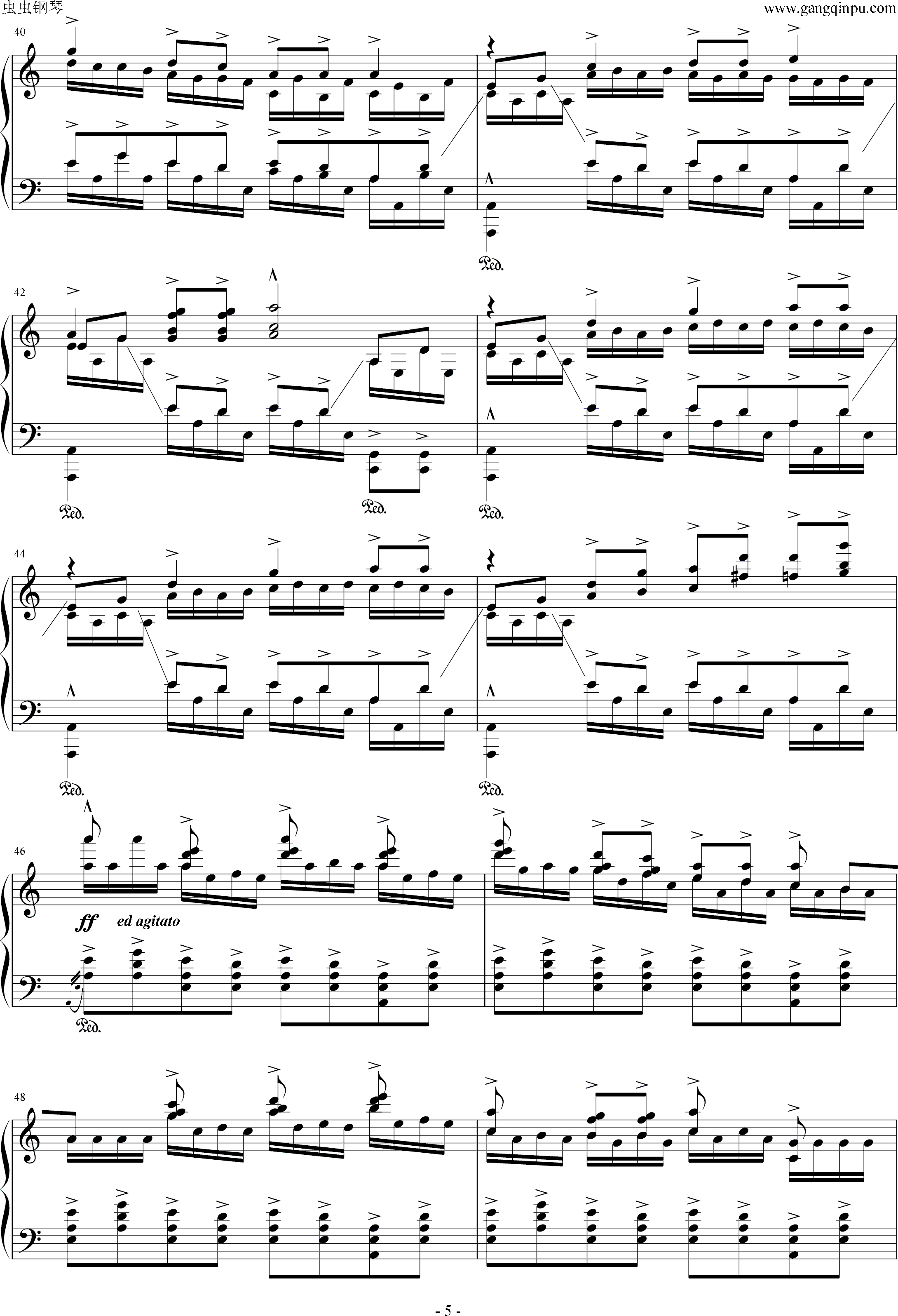 列戈颂曲谱_戈帕克舞曲曲谱