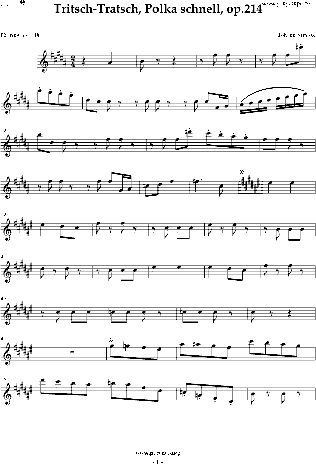 单簧管独奏曲谱简谱_单簧管独奏曲谱(5)