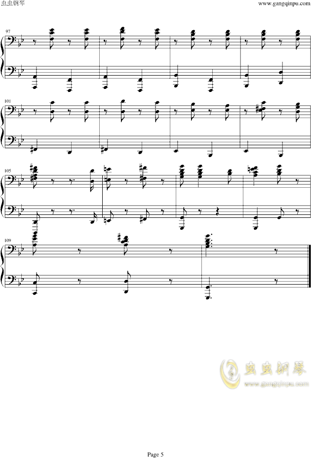 低音部曲谱_钢琴简单曲谱(2)
