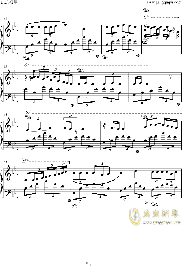 bamboo钢琴曲谱_钢琴简单曲谱(3)