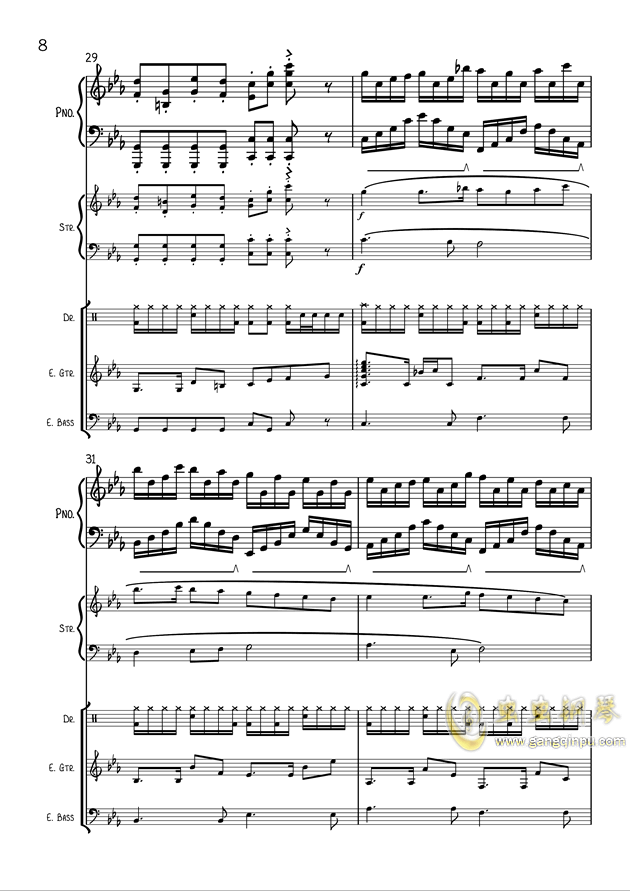 钢琴克罗地亚狂想曲谱_克罗地亚狂想曲谱简谱(5)