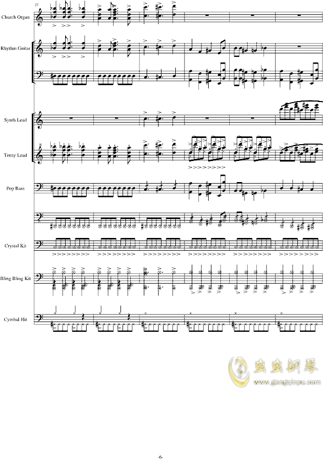 吉他谱 第6页