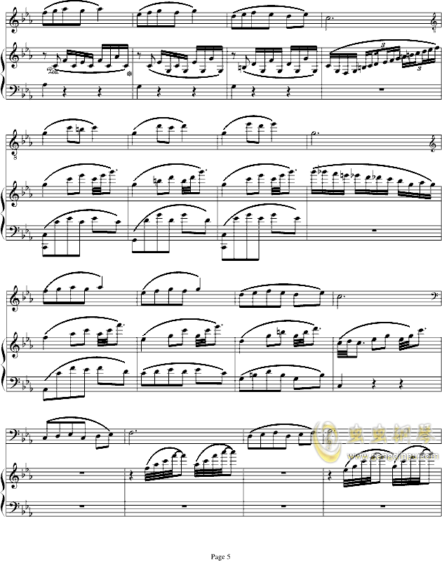 秋之韵钢琴曲谱_钢琴简单曲谱