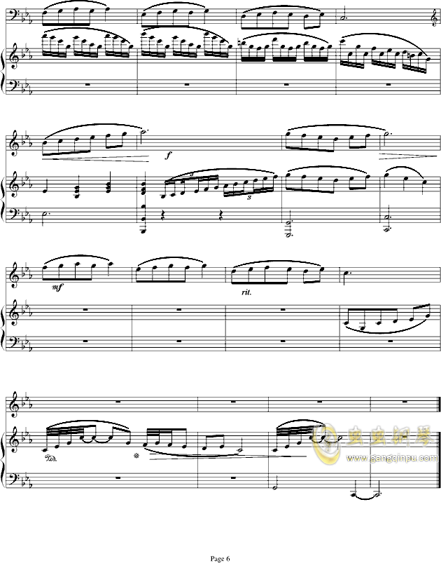 秋之韵钢琴曲谱_钢琴简单曲谱
