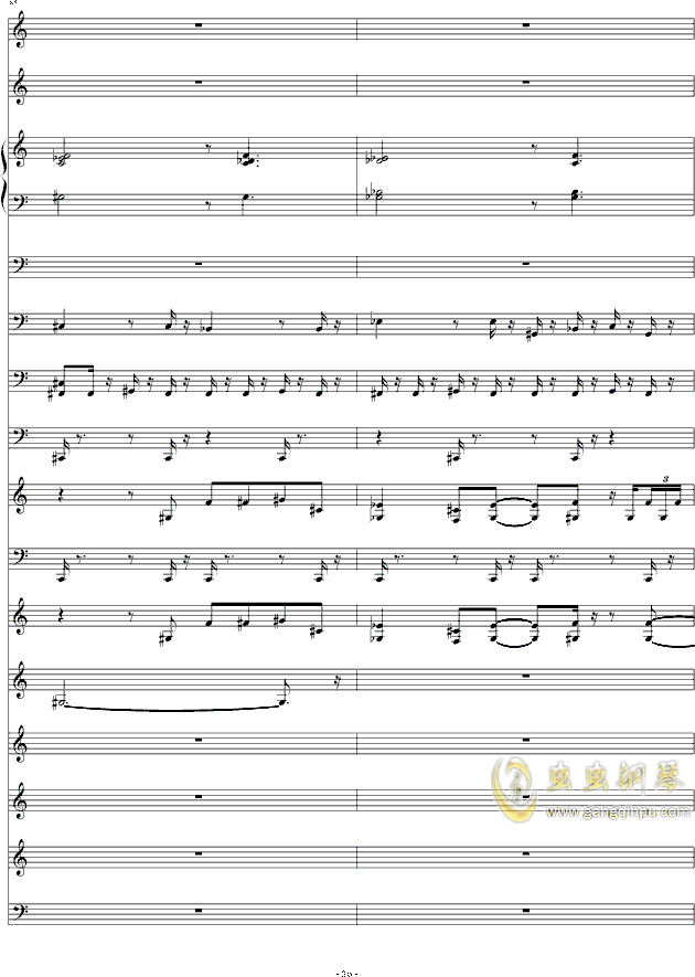 钢琴曲滴答的简谱_钢琴曲简谱