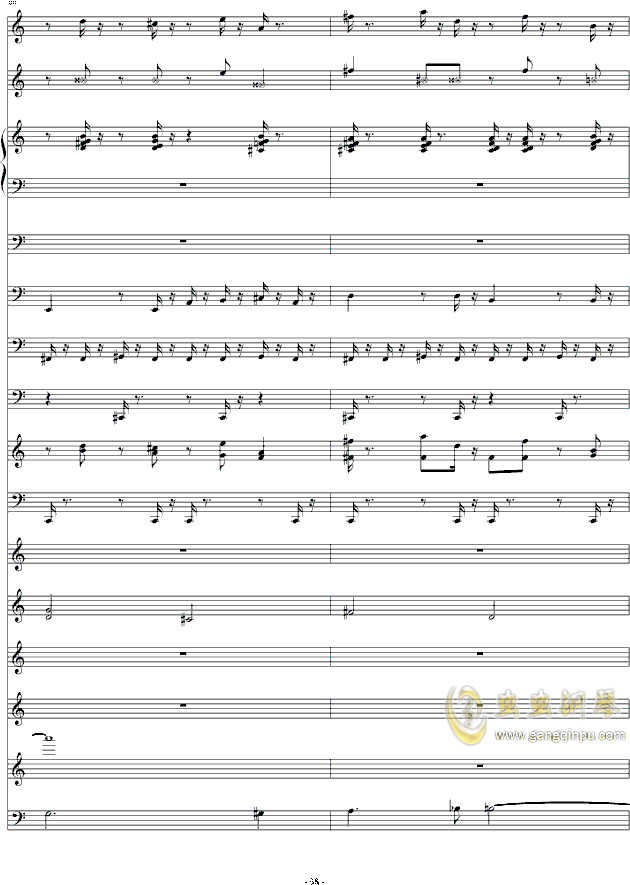 钢琴曲滴答的简谱_钢琴曲简谱