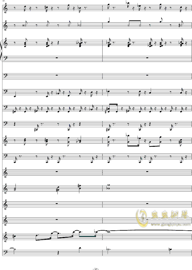 钢琴曲滴答的简谱_钢琴曲简谱
