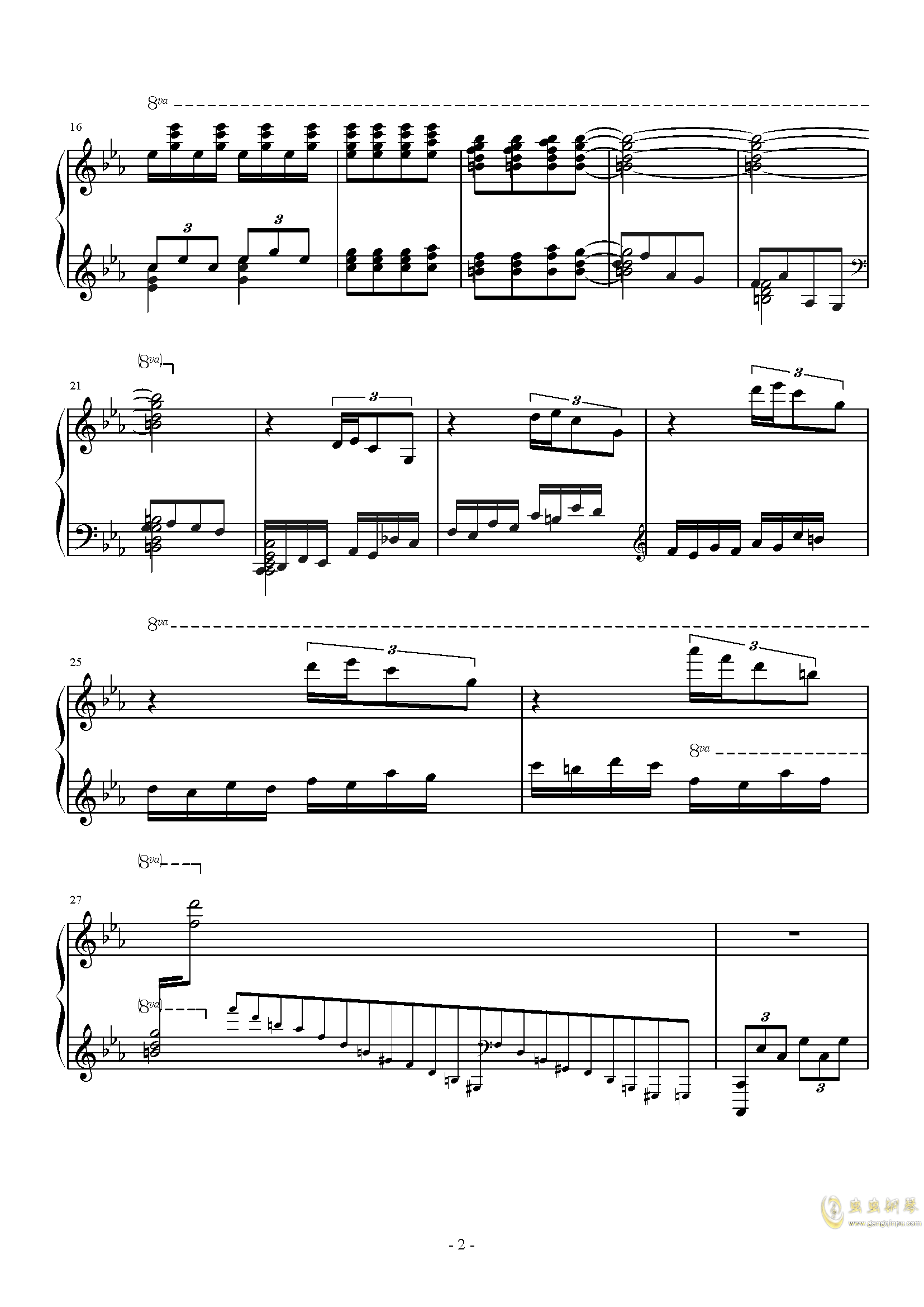 爱河钢琴曲简谱_钢琴曲简谱
