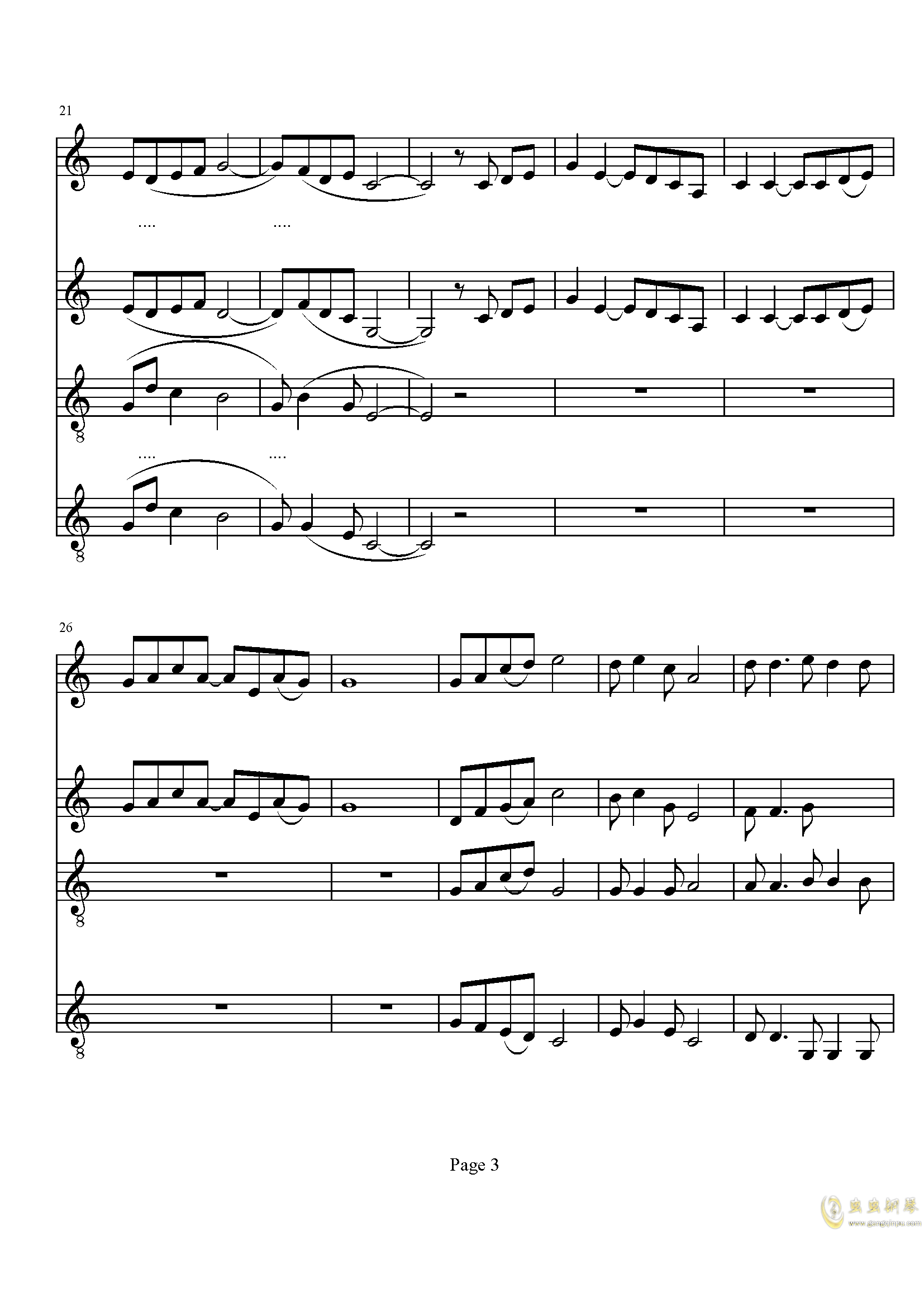 钢琴曲谱歌谱_钢琴曲谱大全简谱歌谱(3)