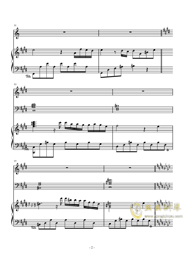 冬日的曲谱_冬日的初舞钢琴曲谱