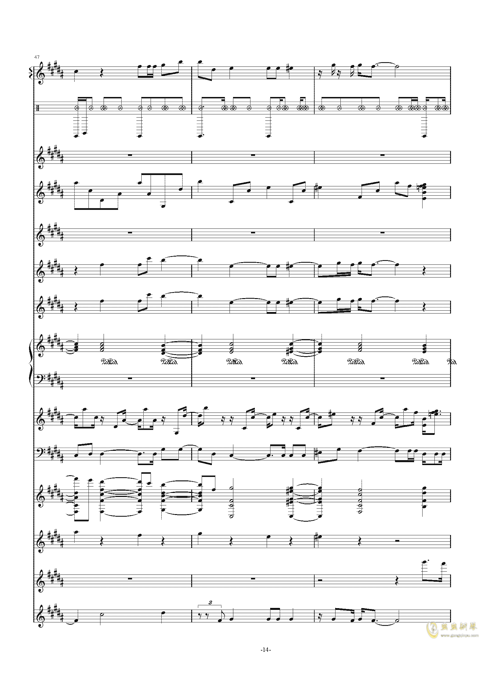 肯尼基演奏孤独曲谱_肯尼基萨克斯曲谱(3)