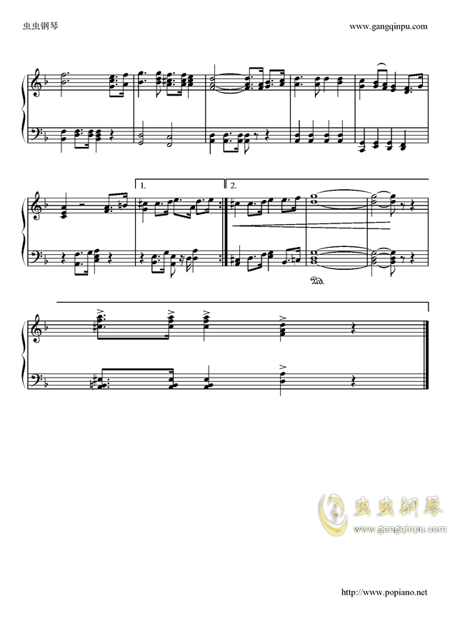 军魂之歌曲谱_春之歌钢琴曲谱(3)