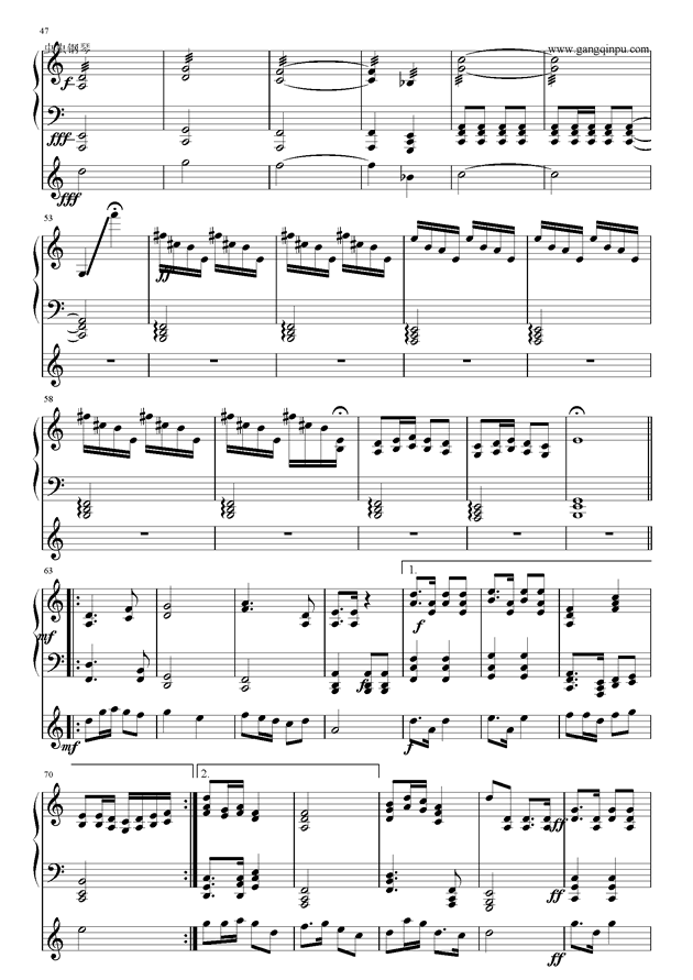 再度钢琴曲谱_钢琴简单曲谱(2)