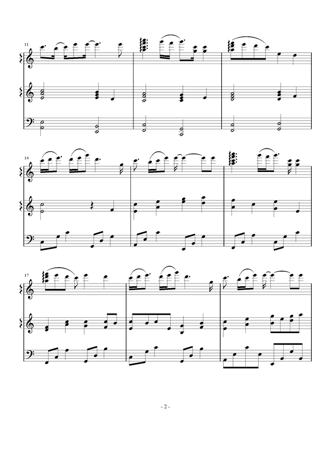 宫崎骏钢琴曲谱简谱_幽灵公主主题曲 宫崎骏动画双手简谱预览 EOP在线乐谱架
