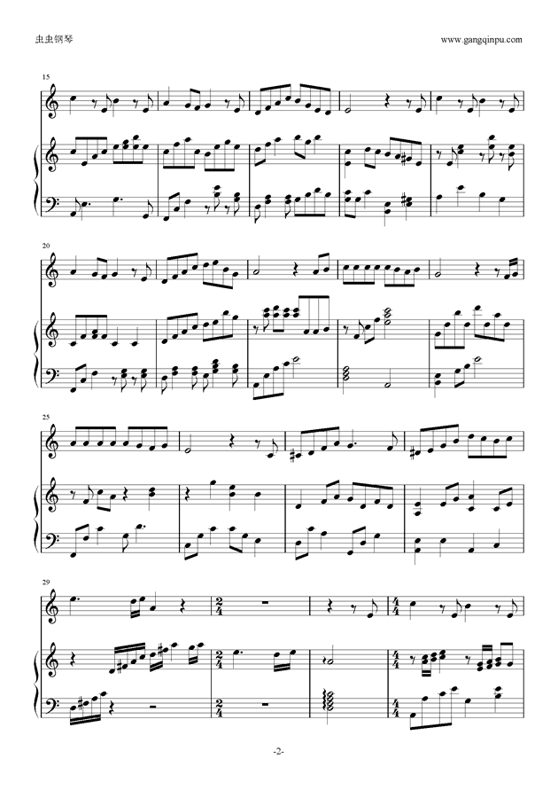 宫崎骏音乐简谱_幽灵公主主题曲 宫崎骏动画双手简谱预览 EOP在线乐谱架(2)