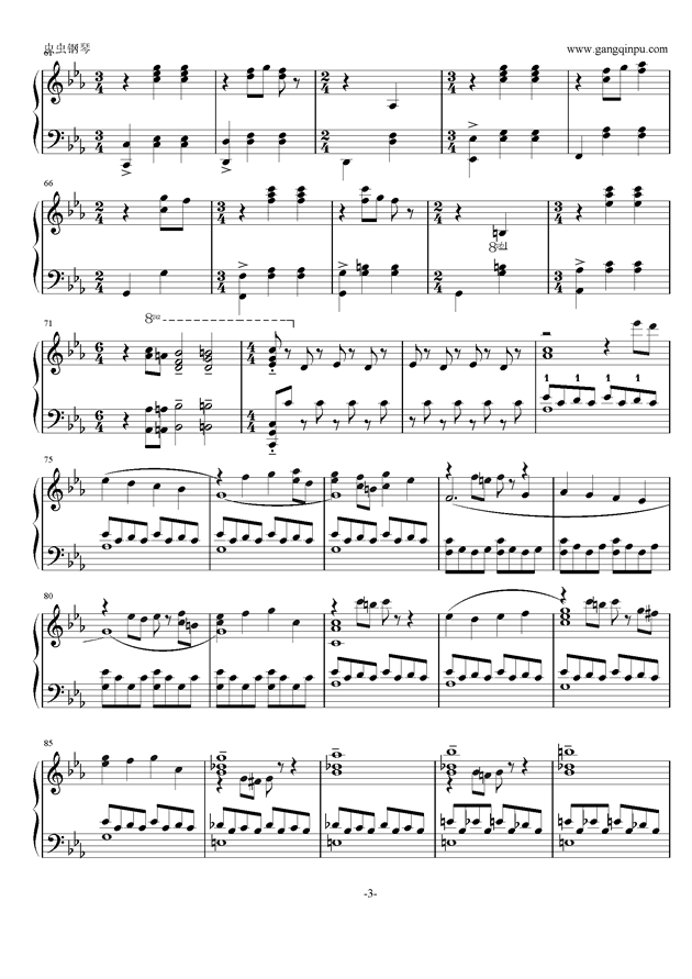 魔兽世界简谱_The Shaping of the World 魔兽世界游戏原声双手简谱预览 EOP在线乐谱架(3)