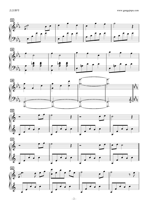 逆光之恋钢琴曲曲谱_逆光之恋(3)