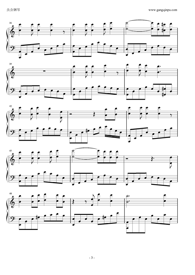 默钢琴曲谱_默曲谱(3)