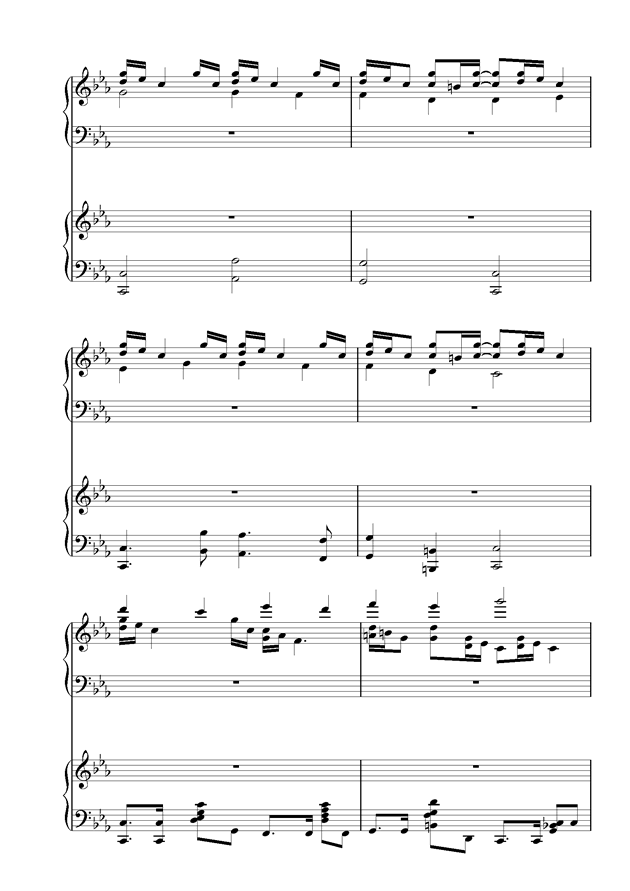 钢琴克罗地亚狂想曲谱_克罗地亚狂想曲谱简谱(4)