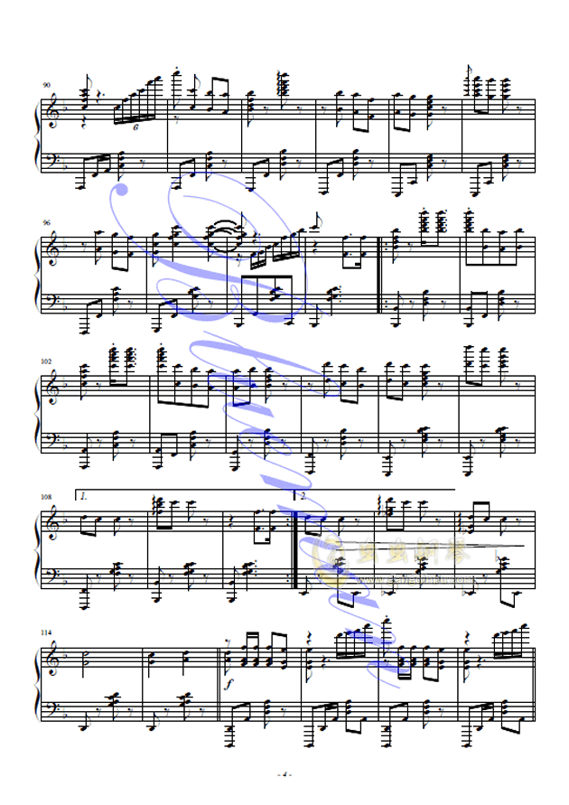 献礼弥撒曲谱_钢琴简单曲谱