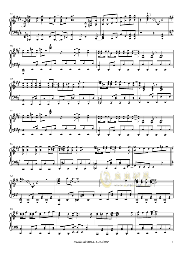 dear触手猴钢琴曲谱_钢琴简单曲谱