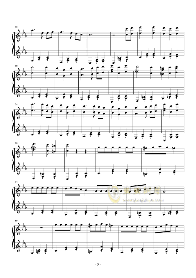 圆舞曲钢琴简谱_第二圆舞曲钢琴简谱(2)