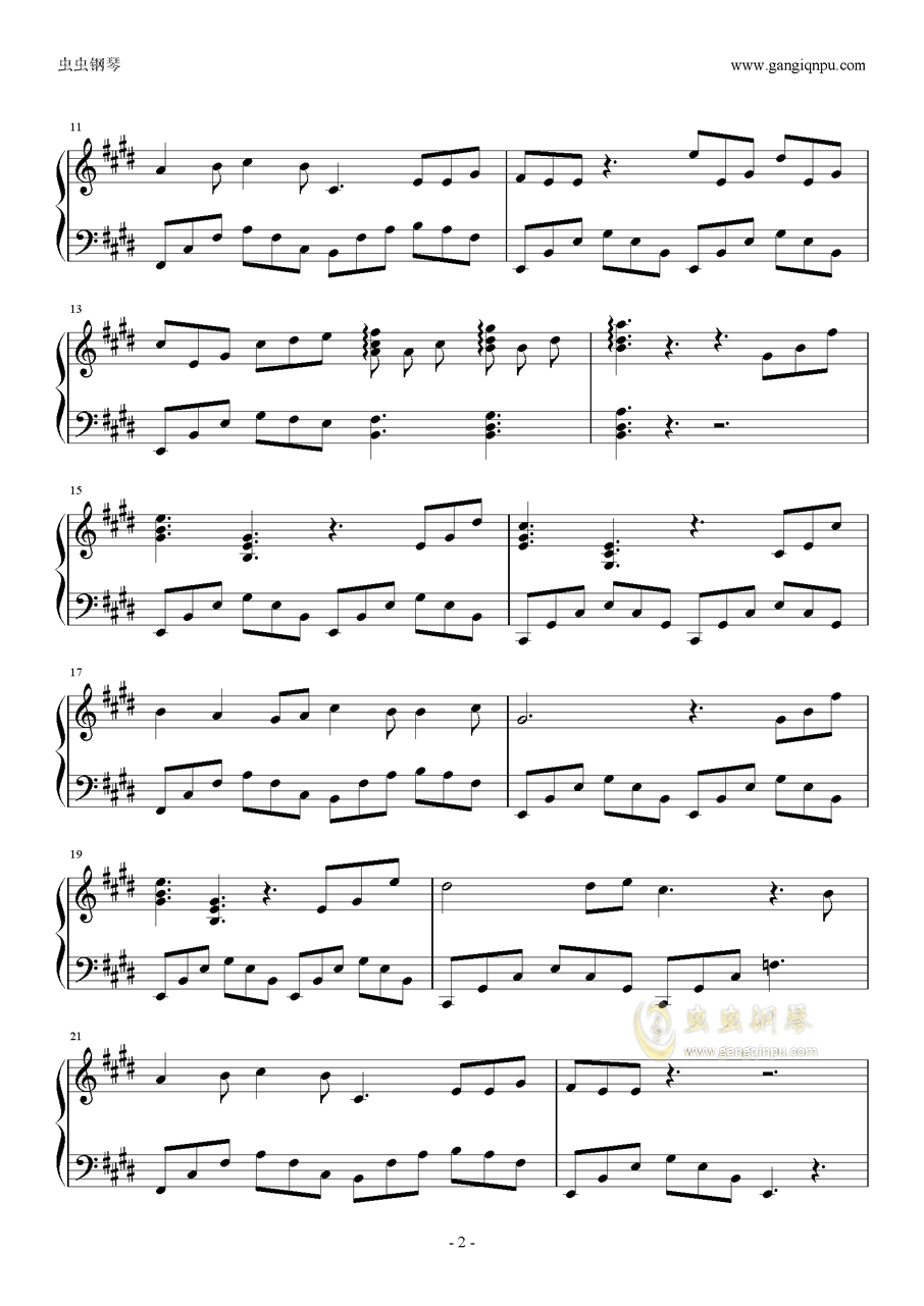 最长的旅途曲谱_最长的旅途尤克里里谱