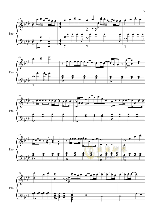 陷阱钢琴曲谱_钢琴简单曲谱(2)