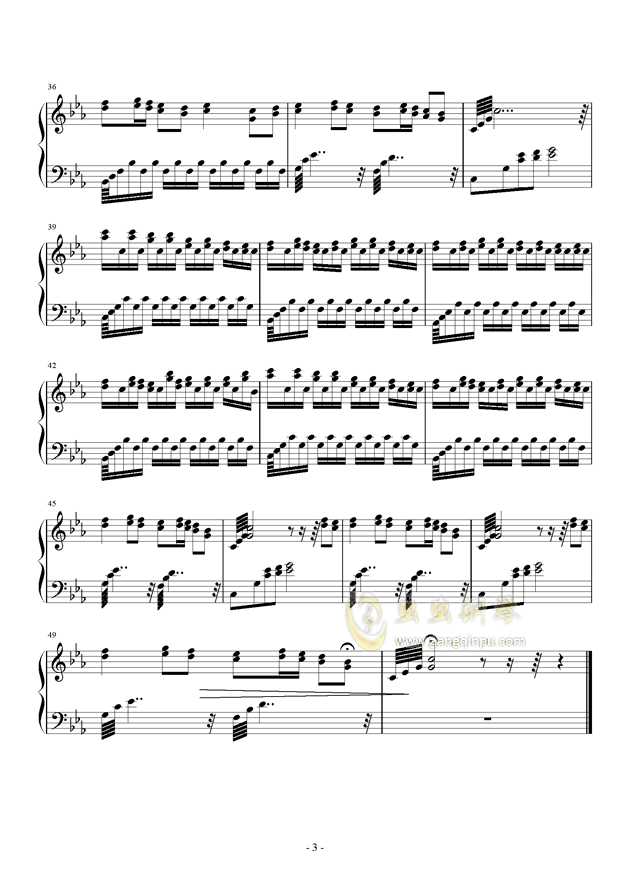 暴走钢琴偏爱曲谱_暴走钢琴数字简谱(3)