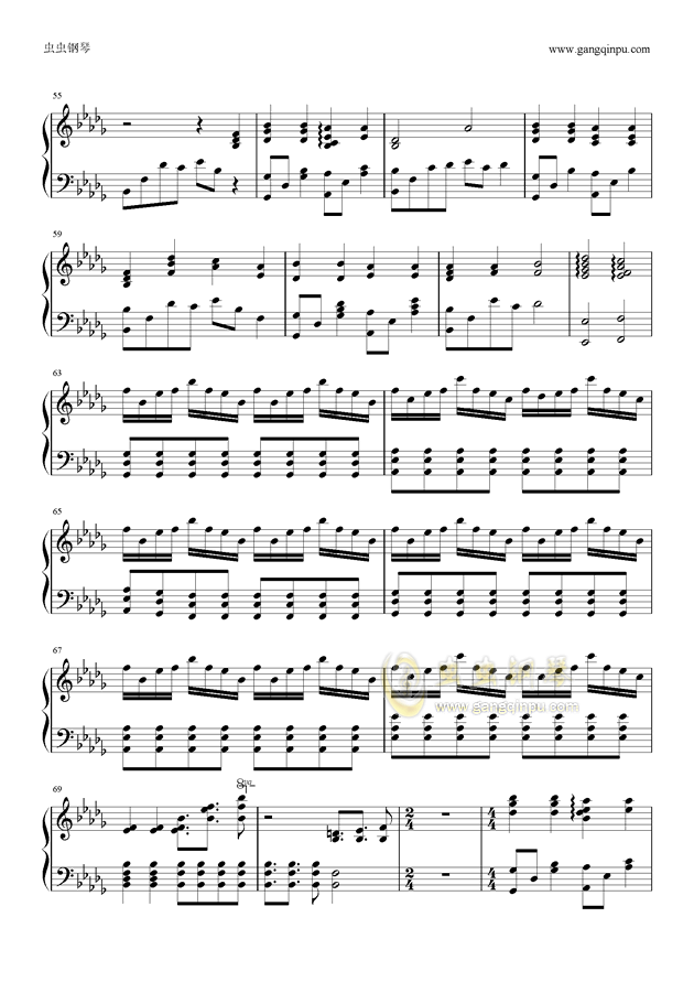 大鱼-《 大鱼海棠 》印象曲 钢琴 谱- 大鱼海棠 -虫虫 钢琴 