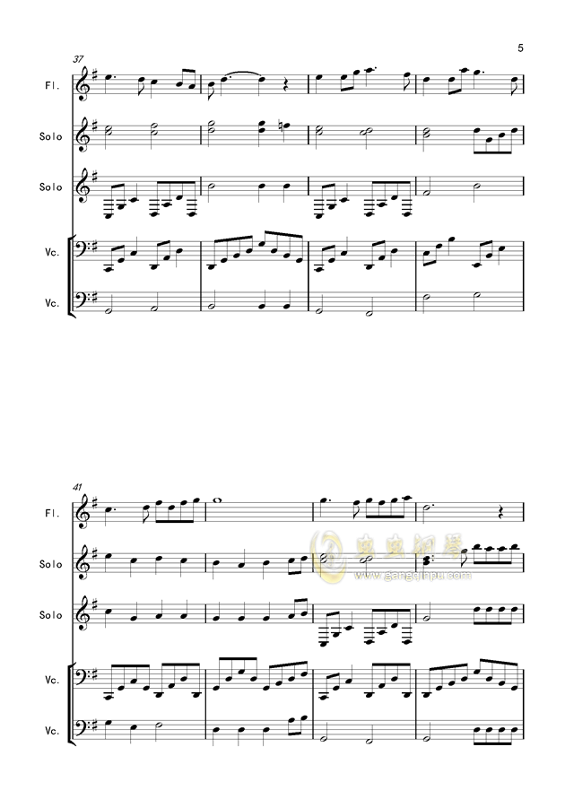 钢琴曲谱上下两行差几个八度_钢琴简单曲谱