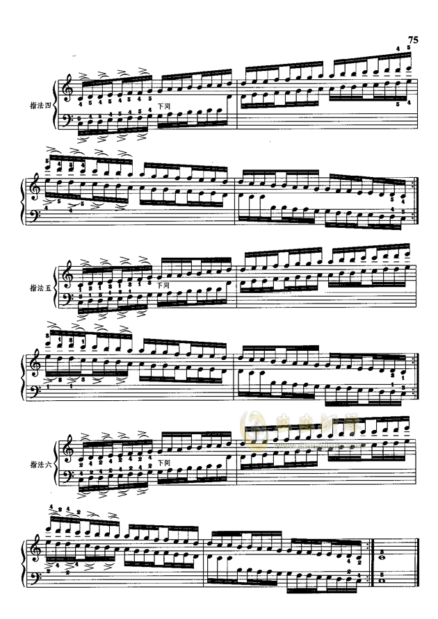 哈农钢简谱_哈农钢琴练指法简谱