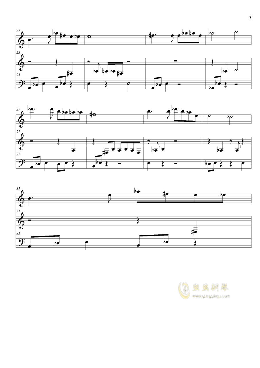 钢琴曲谱网盘_钢琴简单曲谱(3)