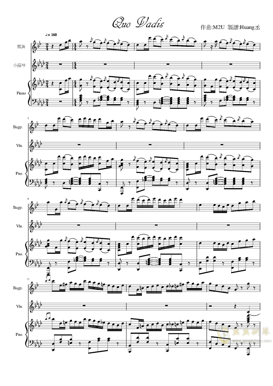 羡云钢琴曲谱_魔道祖师笛子忘羡曲谱(3)
