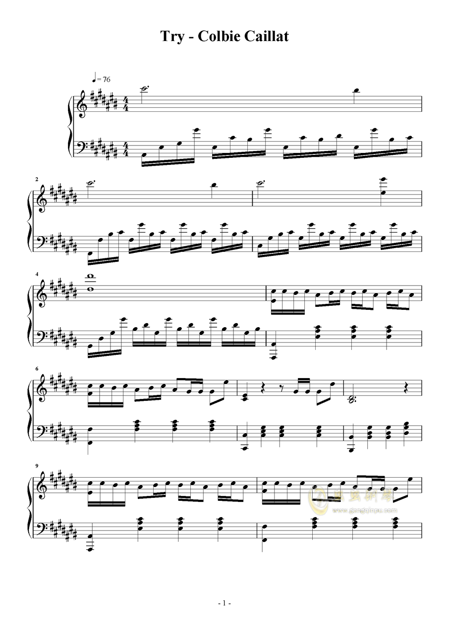 try钢琴简谱_Try To Remember 简单版(3)