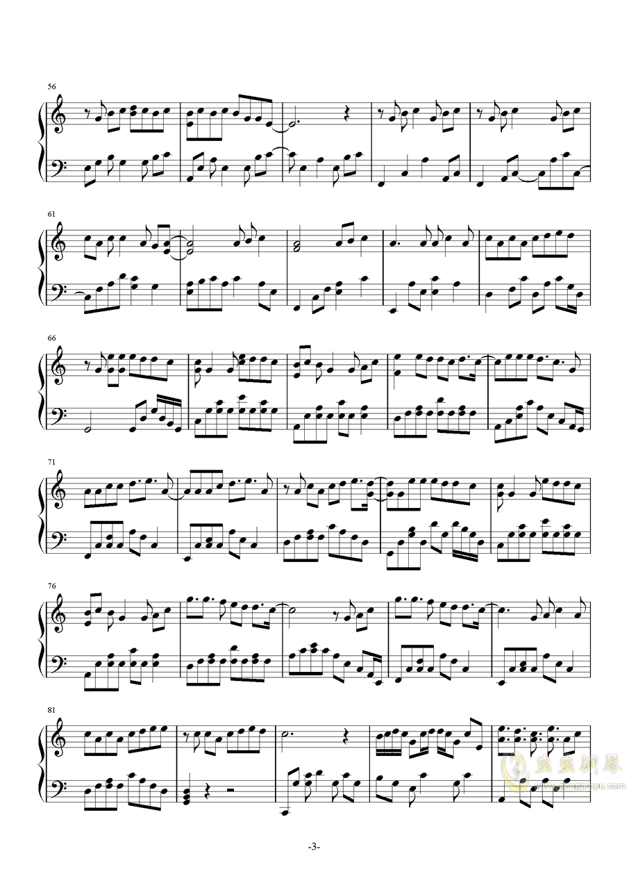 你不会曲谱_钢琴简单曲谱(3)